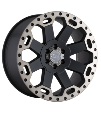Llanta Black Rhino Warlord  MATTE BLACK W/MACHINE 20x9...