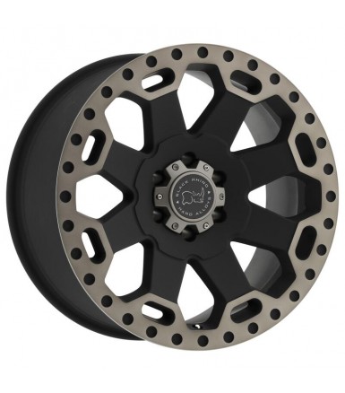 Llanta Black Rhino Warlord  MATTE BLACK W/MACHINE DA 17x9...