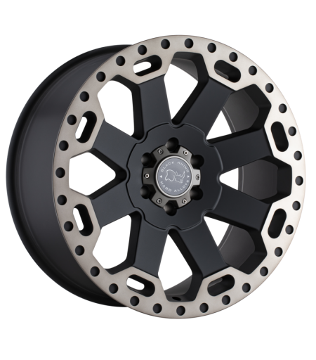 Llanta Black Rhino Warlord  MATTE BLACK W/MACHINE 17x9.0 6X139.7/-12