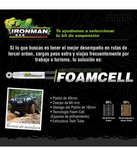 IRONMAN4X4 Kit suspensión 2" Ford Ranger 2013-2020 Foam Cell