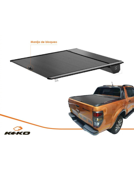 TAPA RETRACTIL MANUAL FORD RANGER 2023+ KEKO