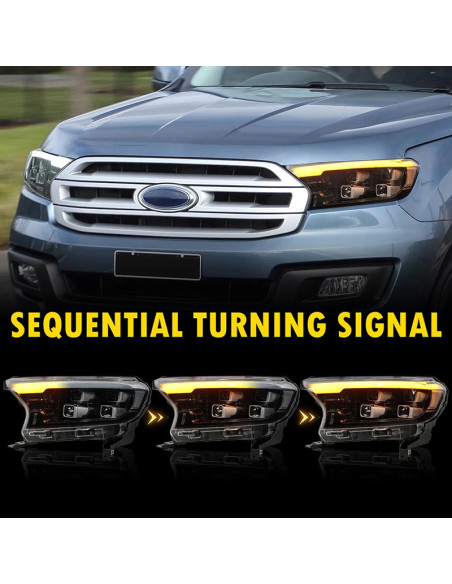 Opticos delanteros 4 led Ford Ranger T7/T8 2016-2022 MP