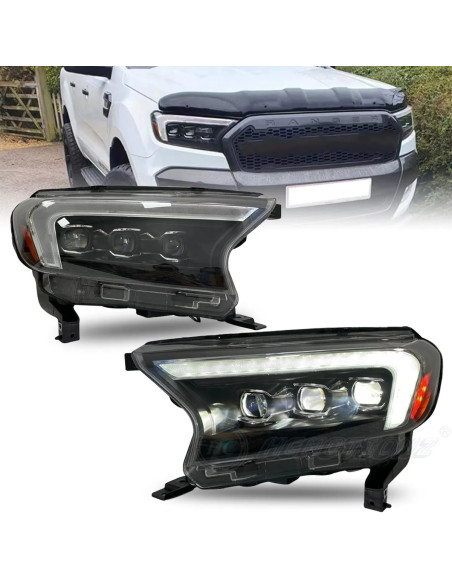 Opticos delanteros 3 led Ford Ranger T7/T8 2016-2022 MP