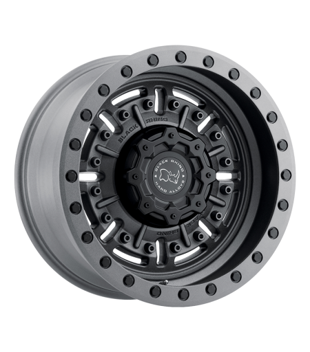Llanta Black Rhino Abrams TEXTURED MATTE GUNMETAL 17x9.5 8x165/-18