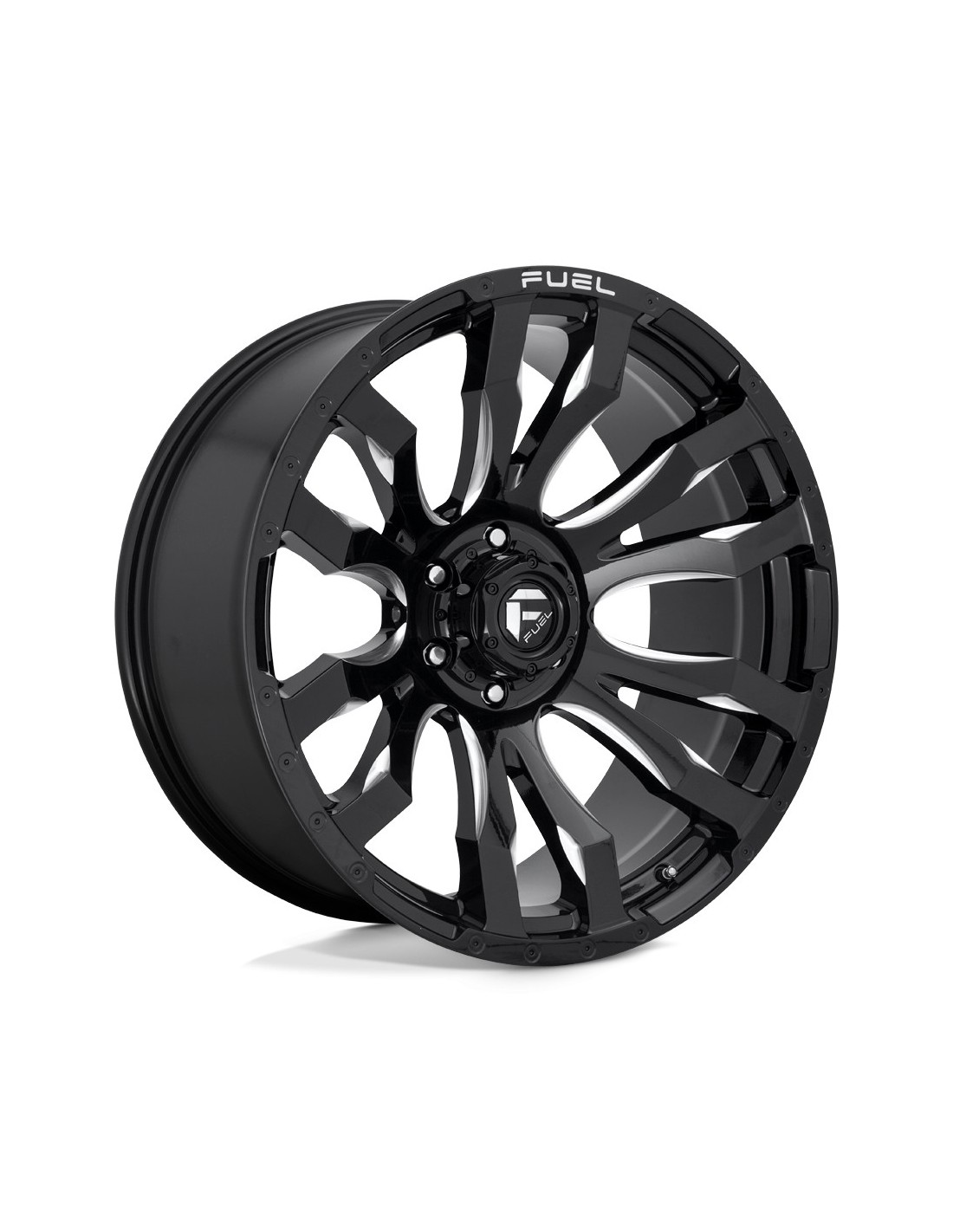 Llanta fuel blitz gloss black milled 17x9 8x165 12