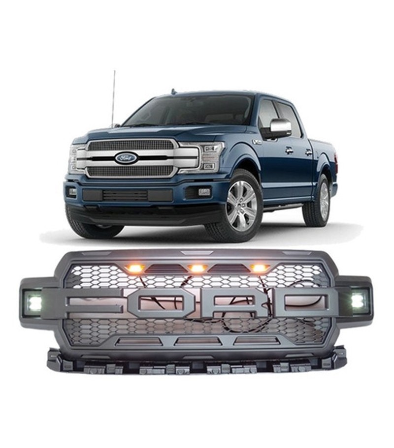 MÁSCARA RAPTOR STYLE GRIS FORD F150 2018-2021...