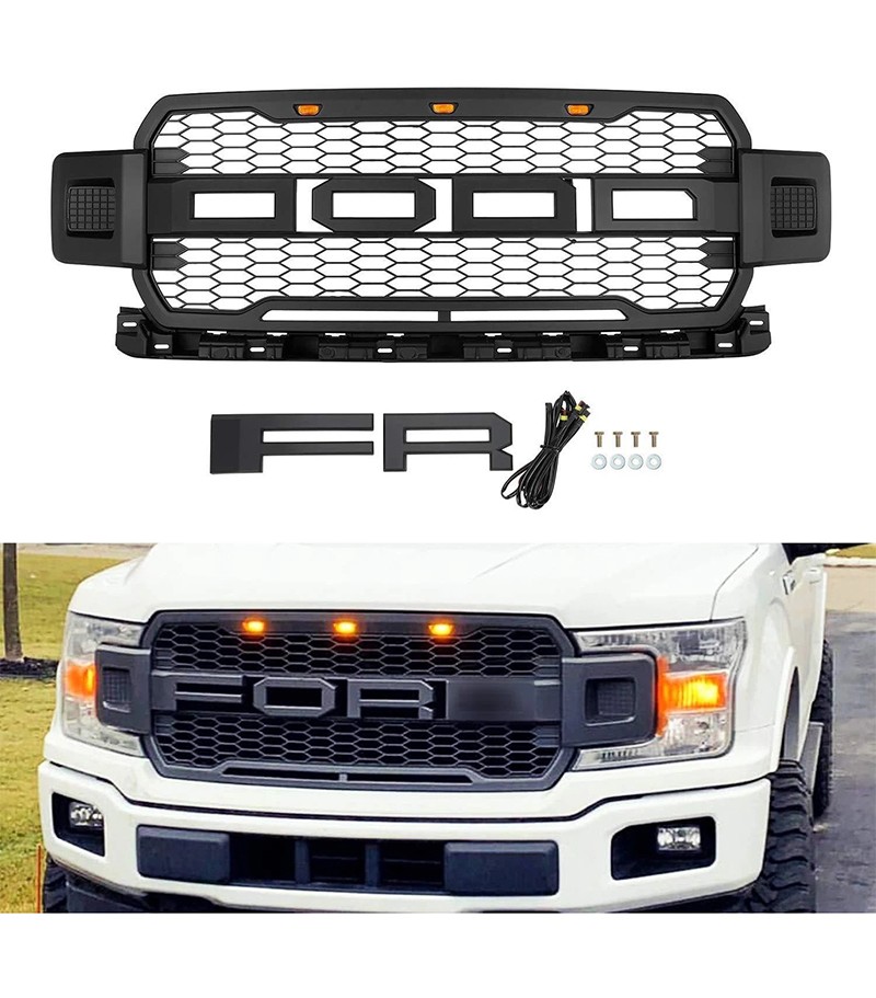 MÁSCARA RAPTOR STYLE GRIS FORD F150 2018-2021...