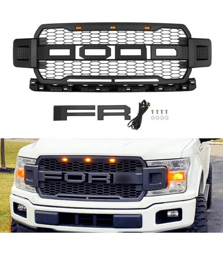 MÁSCARA RAPTOR STYLE GRIS FORD F150 2018-2020 S/FOCOS MP