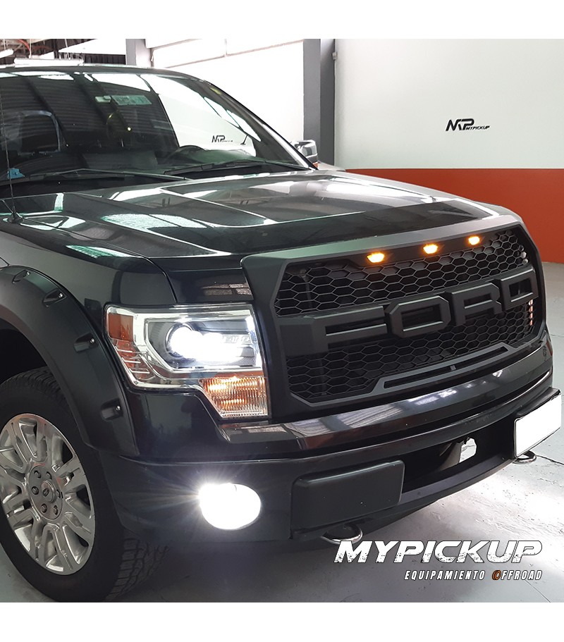 MÁSCARA RAPTOR STYLE NEGRO FORD F150 2009-2014 MP