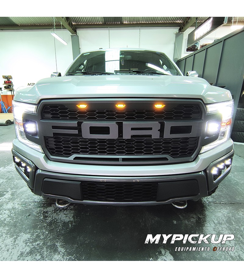 MÁSCARA RAPTOR STYLE GRIS FORD F150 2018-2021...