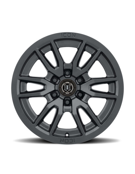 Llanta Vector 6 Satin Black 17x8.5 6X139/0 ICON ALLOYS