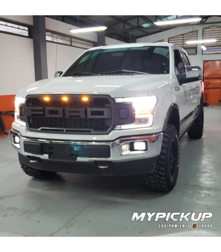 MÁSCARA RAPTOR STYLE GRIS FORD F150 2018-2021 S/FOCOS MP