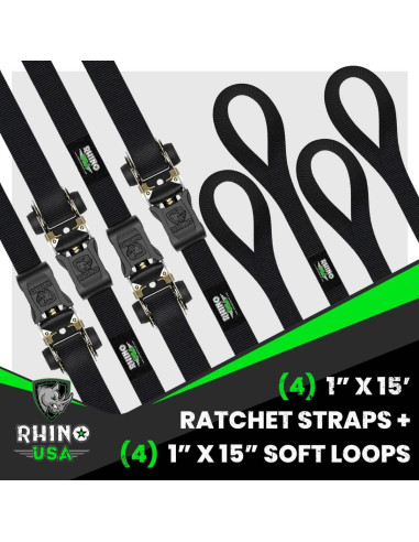 Pack x 4 Correas de Amarre 2,5 cm x 457 cm con...