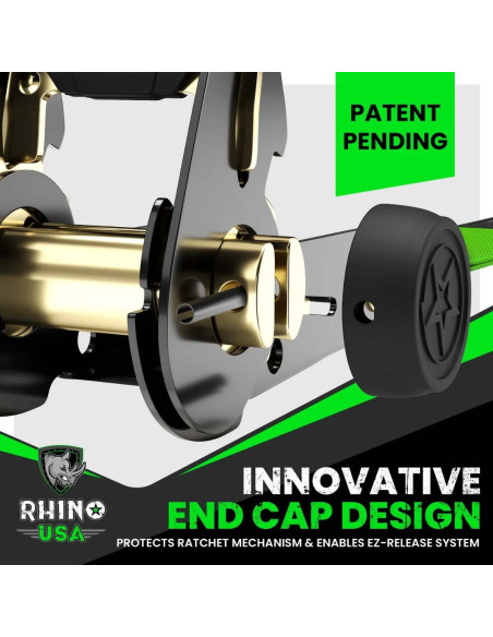 Pack x 4 Correas de Amarre 2,5 cm x 457 cm con Ratchet RHINOUSA