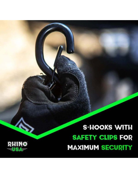 Pack x 2 Correas de Amarre Heavy Duty 4 cm x 244 cm con Ratchet RHINOUSA