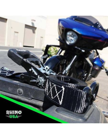 Pack x 2 Correas de Amarre Heavy Duty 4 cm x 244 cm con Ratchet RHINOUSA