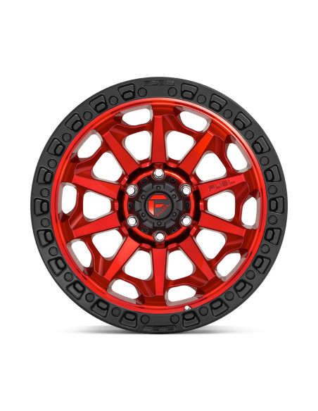 Llanta Fuel Covert Candy Red Black Bead Ring  17x9 6X139/-12